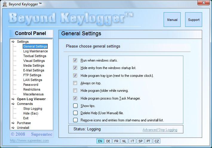 Beyond Keylogger 3.102 Screenshot