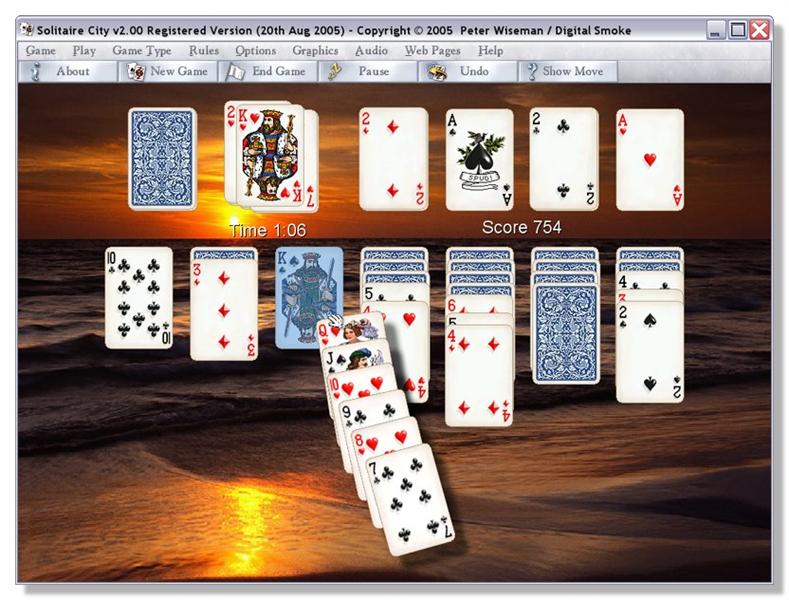 Solitaire City for Windows 3.10 Screenshot