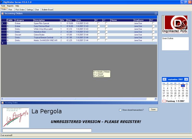 DigiWaiter POS Server 2.11 Screenshot