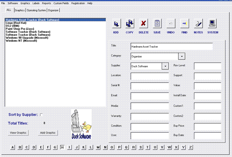 Software Tracker 4.0 Screenshot