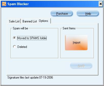 Spam Blocker SB 1.0.0.1 Screenshot