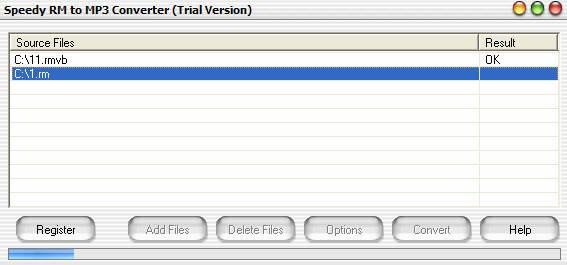 Speedy RM to MP3 Converter 3.3 Screenshot