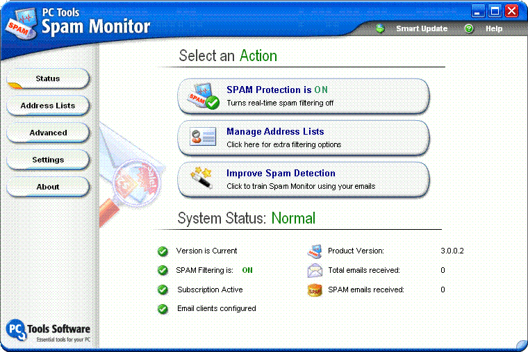 Spam Monitor 2.5 Screenshot