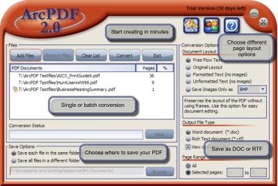 ArcPDF 2.0.003 Screenshot