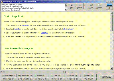 Software Submit 0.2 Screenshot