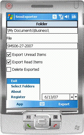 SMS Exporter 1.3.8 Screenshot