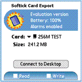 Softick CardExport II for Palm OS 2.27 Screenshot