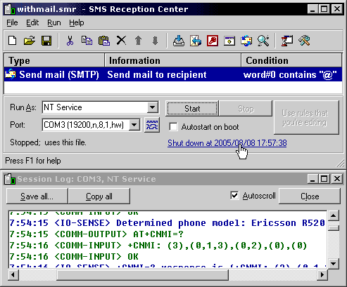 SMS Reception Center 1.76 Screenshot
