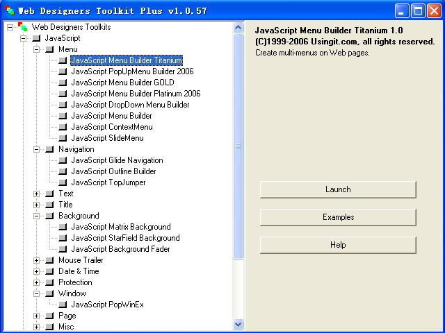 Web Designers Toolkit with NavBar 2.3 Screenshot