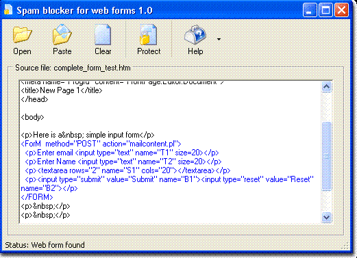 Spam Blocker For Web Forms 1.12 Screenshot