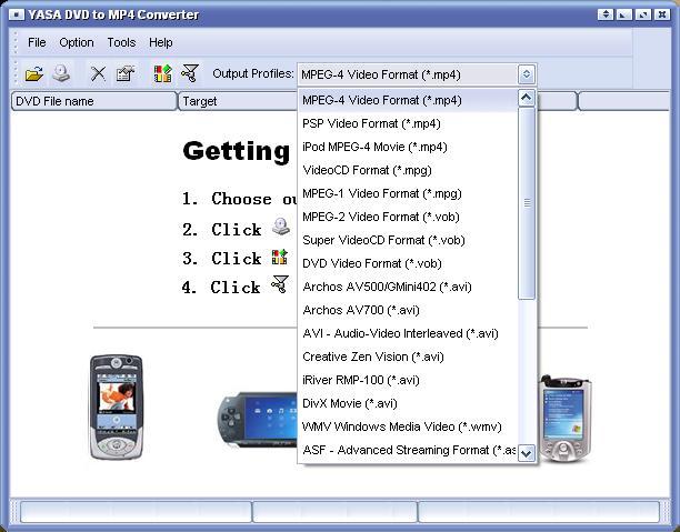 Soft DVD to MP4 Converter 2.9 Screenshot